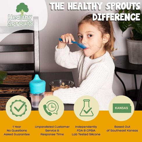 Silicone Sippy Cup Lids - Spill Proof, Fits Any Cup, BPA-Free, Durable & Soft for Babies & Toddlers, Quick to Attach - 5 Pack Silicone Lids for Cups (Purple, Pink, Green, Orange, Teal) in Saudi Arabia