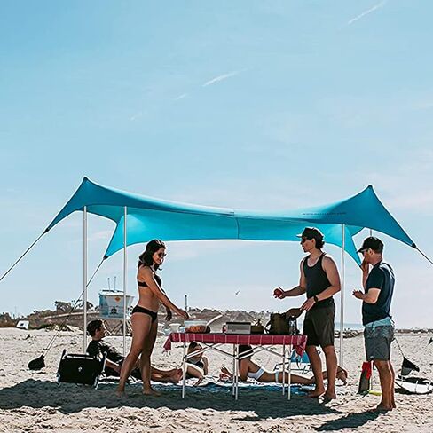 KOMCLUB Telescoping Tarp Poles Adjustable Tent Poles for Tarp Heavy-Duty Design Portable & Lightweight Fiberglass Tent Poles for Shelter Camping Awning 4 Sections Adjustable to 98.51 in(Set of 2) in Kuwait