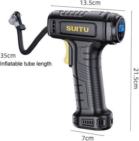 منفاخ الإطارات، مضخة هواء ضاغط هواء محمولة لإطارات السيارات، مع ضوء LED، مقياس ضغط بشاشة رقمية، للدراجات النارية، الدراجة الكهربائية والكرة in Kuwait