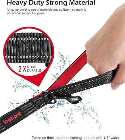 زمام تدريب الكلاب مع مقبض تحكم منزلق من لايتيبيت، خيط طويل بطول 30 قدم من الرصاص شديد التحمل لتدريب الجراء على الطاعة، يتضمن حقيبة تخزين مجانية، الافضل للتدريب واللعب والتخييم in Kuwait