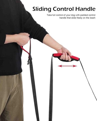زمام تدريب الكلاب مع مقبض تحكم منزلق من لايتيبيت، خيط طويل بطول 30 قدم من الرصاص شديد التحمل لتدريب الجراء على الطاعة، يتضمن حقيبة تخزين مجانية، الافضل للتدريب واللعب والتخييم in Kuwait