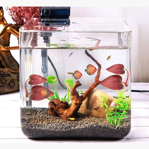 WishLotus Betta Leaf, 2 Pack Lightweight Realistic Betta Leaf Hammock Double Leaf Design Fish Tank Plant Decoration for Betta Habitat Aquarium Decoration Accessories (Yellow) in Kuwait