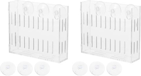 Mipcase 3pcs وعاء حجم الإطار الفراولة ديكور الأواني الحية المناظر الطبيعية العشب حامل خزان صغير رف النباتات الذاتي سقي الأسماك في الهواء الطلق شفافة مع النباتات المنزلية المزارعون نبات المياه S الروبيان in Kuwait