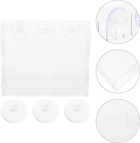 Mipcase 3pcs وعاء حجم الإطار الفراولة ديكور الأواني الحية المناظر الطبيعية العشب حامل خزان صغير رف النباتات الذاتي سقي الأسماك في الهواء الطلق شفافة مع النباتات المنزلية المزارعون نبات المياه S الروبيان in Kuwait