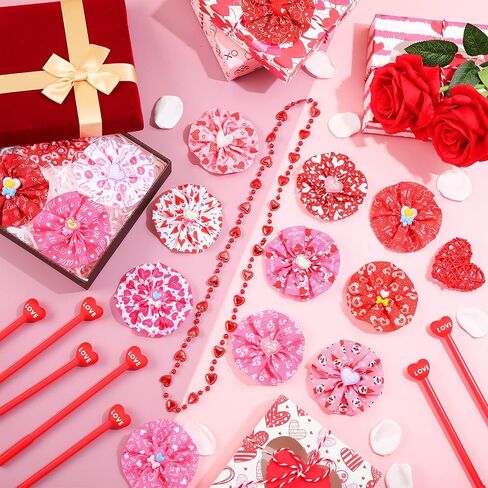 Sanwuta 80 Pieces Valentines Day Dog Collar Charms Heart Print Dog Bows Collar Collar Flower Bow Ties for Small Medium Large Dogs Cats Valentines Party Decoration Costume Supplies in Saudi Arabia