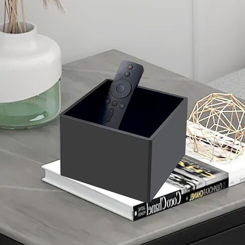 حامل جهاز التحكم عن بعد من DELIPPLY، منظم العلبة عن بعد، صندوق تخزين الوسائط عن بعد للتلفزيون الأكريليك، أسود in Kuwait