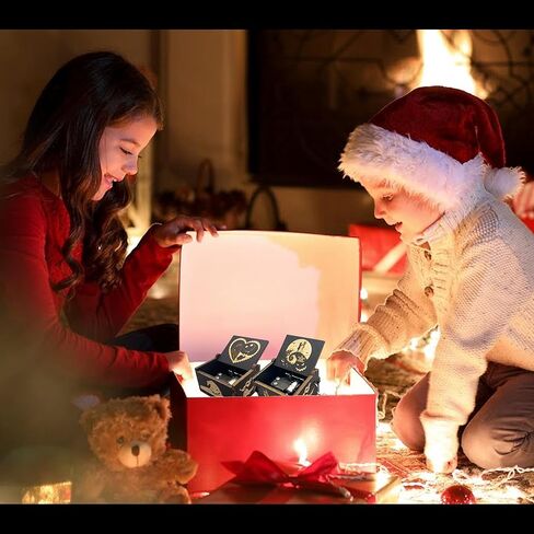 صندوق موسيقى خشبي من LIONSOUL كابوس قبل صندوق موسيقى الهالوين لتزيين أشياء عيد الميلاد صندوق موسيقى صغير مكرنك يدويًا (B) in Kuwait