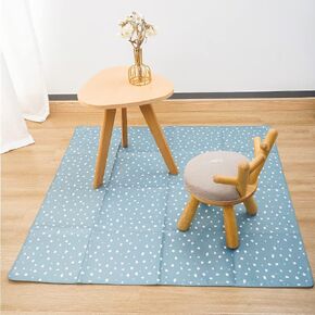 HappyFlute Splat Mat for Under High Chair/Art/Crafts/Playtime,Waterproof and Washable Splat Mat for Baby Feeding Supplies,43'x43' Square(Flowering Straw) in Saudi Arabia