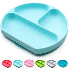 ألواح شفط من السيليكون للأطفال، تلتصق بصواني وطاولات الكراسي العالية، أطباق مقسمة للأطفال، أطباق مثالية للأطفال، خالية من مادة BPA in Kuwait