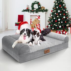 سرير سيتوبيا للكلاب مقاوم للمضغ، أريكة لتقويم العظام للكلاب الكبيرة جدًا، قابلة للغسل، سرير أريكة مع بطانة مقاومة للماء وقاعدة مضادة للانزلاق، مقاس XL in Kuwait