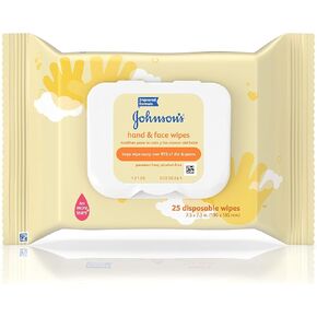Johnson's Baby Hand and Face Wipes, 25-Count in Kuwait