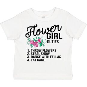 inktastic Flower Girl Wedding Duties Toddler T-Shirt in Kuwait