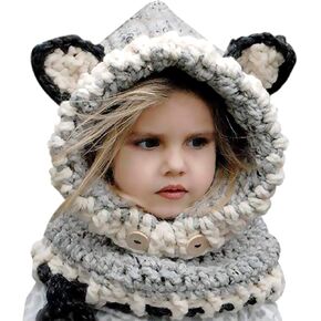 BicycleStore Kids Winter Hat, Girls Boys Knit Caps Scarf Hats in Kuwait