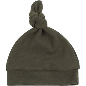 JANGANNSA Newborn Baby Hat Infant Baby Boys Beanie Top Knot Stretchy Hats for Girls 100% Organic Cotton