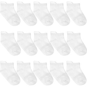 HYCLES 15 Pairs Toddler Socks, Kids Grip Socks for 6-12 Month 1-7 Years Non Slip Ankle Sock for Baby Boys Girls in Saudi Arabia