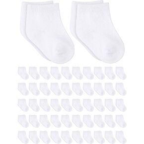 Jecery 50 Pairs Baby Cotton Socks Bulk Newborn Ankle Socks Unisex Baby Socks Stretch Socks for Baby Boys Girls,0-6 Months in Saudi Arabia