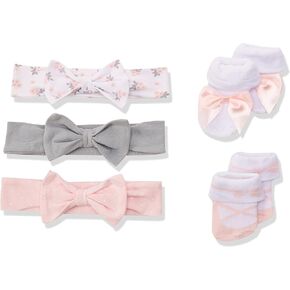 Hudson Baby baby-girls Headband and Socks Set