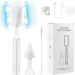 Electric Baby Bottle Brush Cleaner, Waterproof Baby Bottle Cleaner Brush Set, USB Rechargeable Baby Bottle Brushes for Cleaning, Silicone Travel Bottle Cleaner Kit for Baby Bottles, Pacifiers, Straws in Kuwait