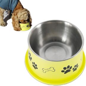 PETish Spaniel Bowl for Long Ear Dog - Ergonomic Personalized Custom Design Bowls, NO Tip Stainless Dish (Large (27oz - 7.5 x 6.0 x 3.7inch), Candy Pink) in Saudi Arabia