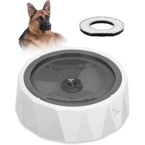 PETTOM Dog Water Bowl 50oz No Drip Slow Water Feeder Cat Bowl, Large Capacity Slow Drinking Dog Water Bowl Anti Splash Pet Water Dispenser Vehicle Carried Travel Slow Feeder Bowl for Dogs Cats in Kuwait