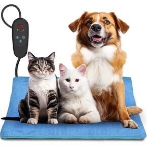 PETNF Pet Heating Pad Temperature Adjustment Heated Dog Pad Anti-bite Puppy Heating Pad with Timer Cat Heating Pad Indoor Waterproof Pet Warming Pad Electric Heated Bed Mat for Small/Medium/Large Dog in Kuwait