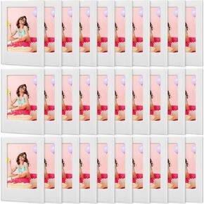 Suzile 30 Pack Mini Magnetic Picture Frames 2x3 Inch Picture Frames Small Table Picture Holder Compatible with Polaroid Fujifilm Instax Film Photos for Fridge Table Locker Whiteboard