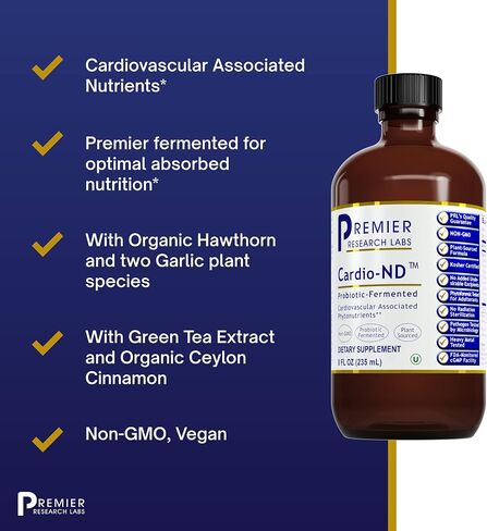 Premier Research Cardio-ND, Probiotic-Fermented Formula for Premier Cardiovascular Support, 8 FL OZ in Saudi Arabia