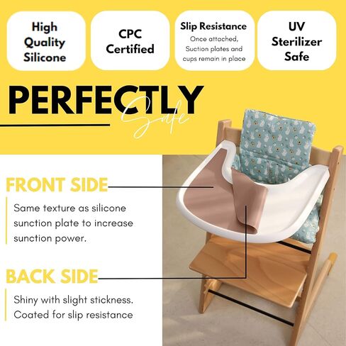 Gembebe Silicone Tray placemat Compatible with Stokke Tripp Trapp High Chair Tray (Caramel) in Saudi Arabia