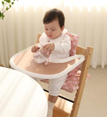 Gembebe Silicone Tray placemat Compatible with Stokke Tripp Trapp High Chair Tray (Caramel) in Saudi Arabia