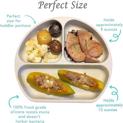 ألواح شفط من السيليكون للأطفال، تلتصق بصواني وطاولات الكراسي العالية، أطباق مقسمة للأطفال، أطباق مثالية للأطفال، خالية من مادة BPA in Kuwait