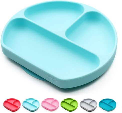 ألواح شفط من السيليكون للأطفال، تلتصق بصواني وطاولات الكراسي العالية، أطباق مقسمة للأطفال، أطباق مثالية للأطفال، خالية من مادة BPA in Kuwait