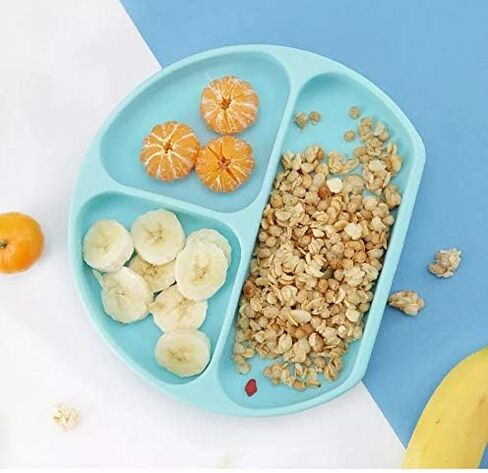 ألواح شفط من السيليكون للأطفال، تلتصق بصواني وطاولات الكراسي العالية، أطباق مقسمة للأطفال، أطباق مثالية للأطفال، خالية من مادة BPA in Kuwait