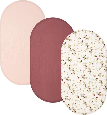 عبوة من 3 ملاءات سرير من الموسلين من Auidy_6TXD للأطفال الأولاد والبنات، ملاءات سرير ملائمة للسفر لغرف الأطفال من أجل هالو، دريم أون مي كارلي in Kuwait