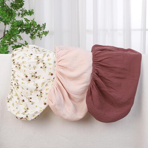 عبوة من 3 ملاءات سرير من الموسلين من Auidy_6TXD للأطفال الأولاد والبنات، ملاءات سرير ملائمة للسفر لغرف الأطفال من أجل هالو، دريم أون مي كارلي in Kuwait