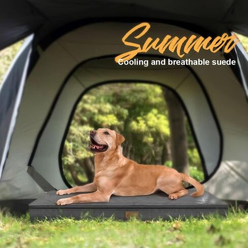 أسرة فانانسا المقاومة للماء للكلاب الكبيرة، سجادة سرير بيضاء من الإسفنج الذكي للكلاب الأليفة، أريكة مضادة للانزلاق، سرير على شكل قفص للكلاب، غطاء قابل للإزالة والغسل للكلاب، متوفر في جميع المواسم بسحاب مخفي رمادي M in Kuwait