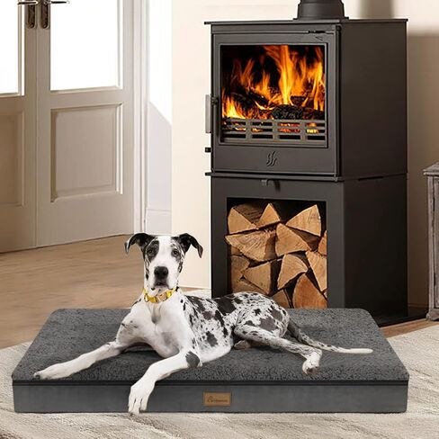أسرة فانانسا المقاومة للماء للكلاب الكبيرة، سجادة سرير بيضاء من الإسفنج الذكي للكلاب الأليفة، أريكة مضادة للانزلاق، سرير على شكل قفص للكلاب، غطاء قابل للإزالة والغسل للكلاب، متوفر في جميع المواسم بسحاب مخفي رمادي M in Kuwait
