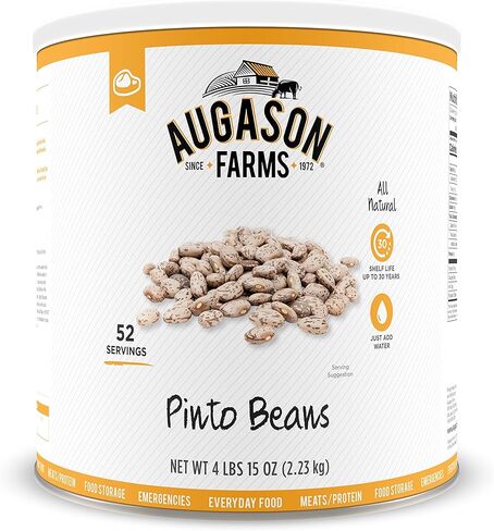 Augason Farms Pinto Beans 4 lbs 15 oz No. 10 Can in Kuwait