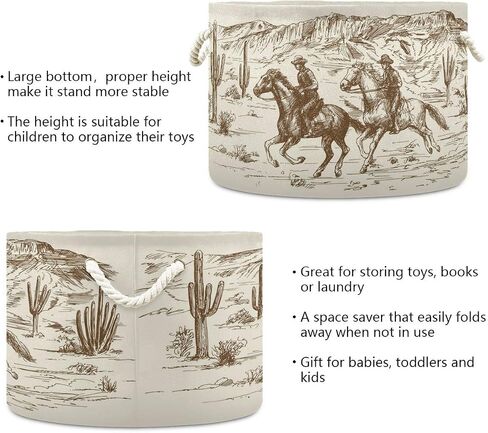 WELLDAY Cotton Rope Basket Mountain Forest Baby Laundry Basket for Blankets Toys Storage Basket in Saudi Arabia