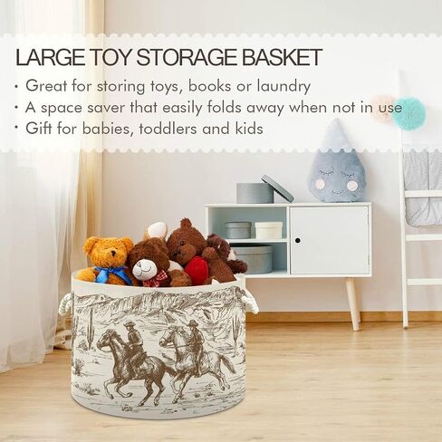 WELLDAY Cotton Rope Basket Mountain Forest Baby Laundry Basket for Blankets Toys Storage Basket in Saudi Arabia