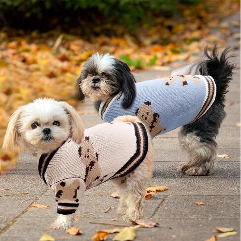 ABRRLO Small Dog Sweaters Cardigans Clothes for Small Medium Dogs Boy Girl in Saudi Arabia