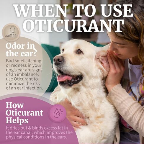 OTICURANT Dog Ear Powder | No More Itching, Scratching or Bad Smell | Reduces Waxy Build Up | No Cleaning Solution Drops or Wash Needed | 26 Easy-Dose Packets in Saudi Arabia