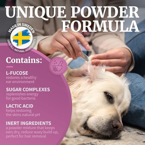 OTICURANT Dog Ear Powder | No More Itching, Scratching or Bad Smell | Reduces Waxy Build Up | No Cleaning Solution Drops or Wash Needed | 26 Easy-Dose Packets in Saudi Arabia