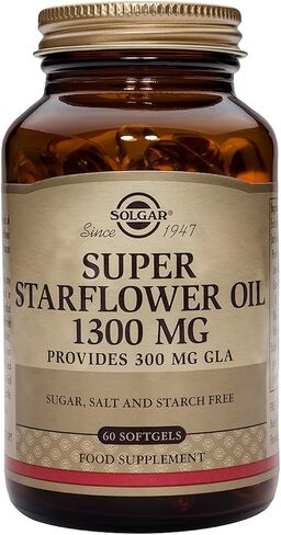 Solgar Super GLA 300 mg, 60 Softgels - Cold-Pressed Borage Oil, Essential Fatty Acid - Women’s Health, Overall Health - Gluten Free, Dairy Free - 60 Servings in Saudi Arabia