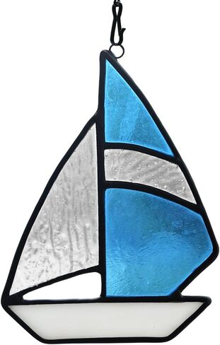 BOXCASA نجم البحر الزجاج الملون نافذة معلقة، ديكور نجم البحر Suncatcher، زخارف نجم البحر لشجرة عيد الميلاد، عيد ميلاد، التخرج، هدايا نسائية للمنزل، الحديقة، جدار الحمام سحر نجم البحر in Kuwait