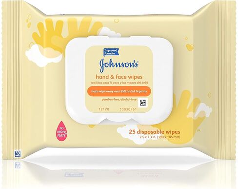 Johnson's Baby Hand and Face Wipes, 25-Count in Kuwait