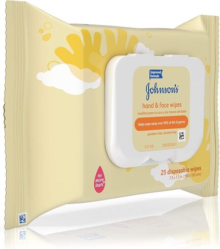 Johnson's Baby Hand and Face Wipes, 25-Count in Kuwait