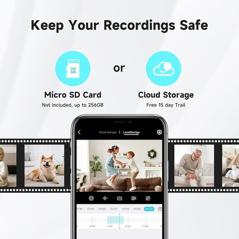 كاميرا JAIOT 2024 الجديدة 5G WiFi الداخلية، كاميرا 2K للحيوانات الأليفة مع تطبيق الهاتف، كاميرات 5G&2.4G لأمن المنزل، رؤية ليلية ملونة، كشف الحركة، سهلة الضبط، صوت ثنائي الاتجاه، تعمل مع Alexa in Kuwait