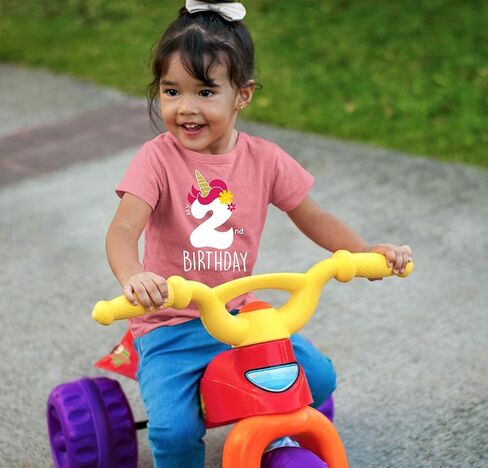 unicorn 2nd birthday outfits for toddler girls two year old 2 shirt girl second in Saudi Arabia