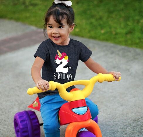 unicorn 2nd birthday outfits for toddler girls two year old 2 shirt girl second in Saudi Arabia
