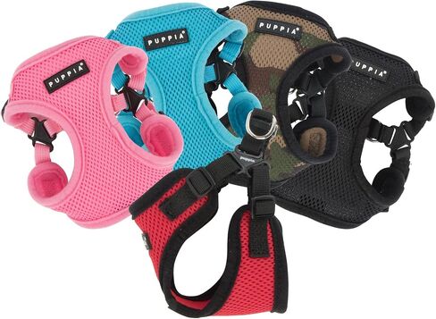 Puppia Dog Harness Comfort Mesh Step-in All Season No Pull No Choke Walking Training Adjustable Neck & Chest for Small & Medium Dog - Orange - M in Saudi Arabia